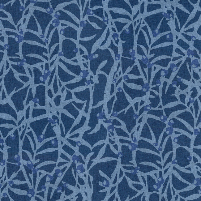 Origami Branch CL Indigo Drapery Upholstery Fabric by PK Lifestyles (Waverly)