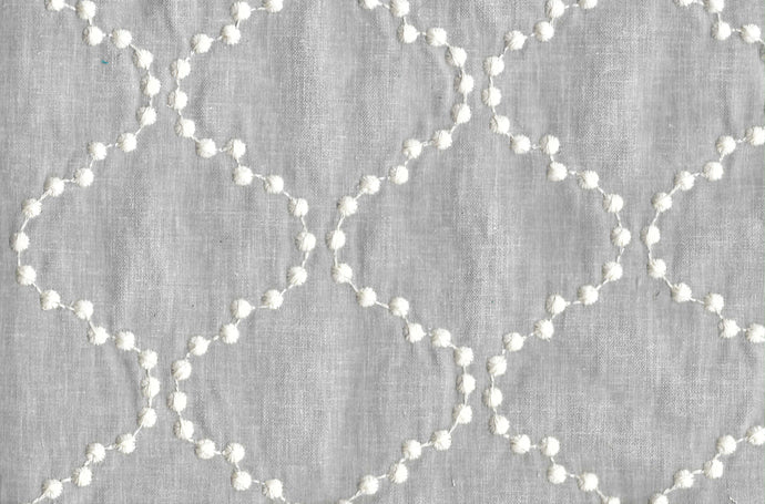 Pearl Drop Embroidery CL Smoke Drapery Upholstery Fabric by PK Lifestyles