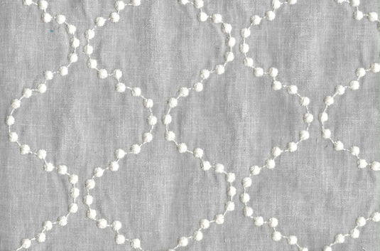 Pearl Drop Embroidery CL Smoke Drapery Upholstery Fabric by PK Lifestyles