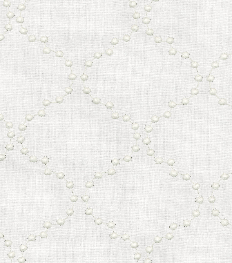 Load image into Gallery viewer, Pearl Drop Embroidery CL Snow Drapery Upholstery Fabric by PK Lifestyles
