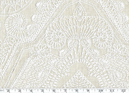 Sabar CL Sand Embroidered Drapery Upholstery Fabric by  P Kaufmann
