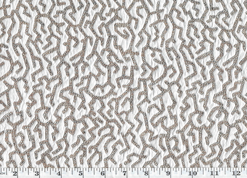 Load image into Gallery viewer, Shoals CL Platinum Drapery Upholstery Fabric by Golding Fabrics
