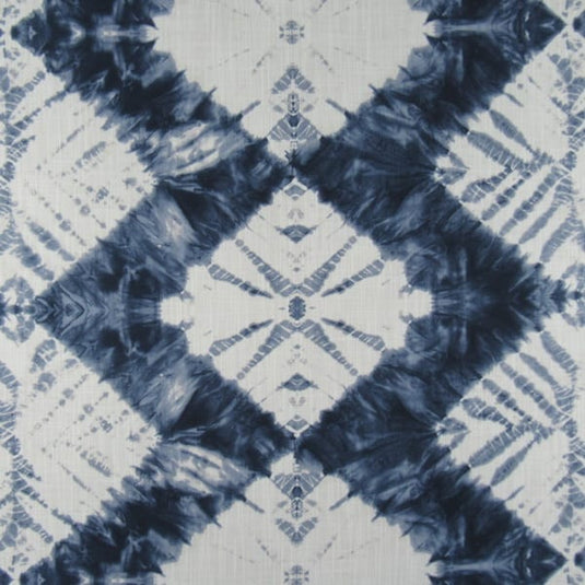 Tie Dye Diamond CL Indigo Drapery Upholstery Fabric by  P Kaufmann