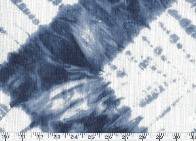 Tie Dye Diamond CL Indigo Drapery Upholstery Fabric by  P Kaufmann