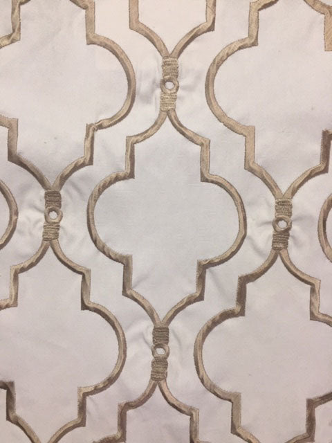 Upscale CL Tan Embroidered Drapery Upholstery Fabric by  P Kaufmann  Fabrics