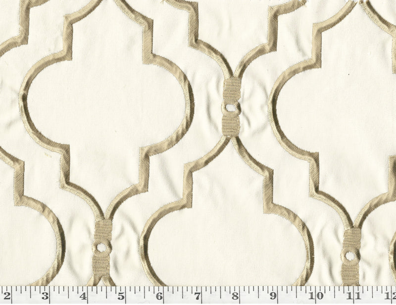 Load image into Gallery viewer, Upscale CL Tan Embroidered Drapery Upholstery Fabric by  P Kaufmann  Fabrics
