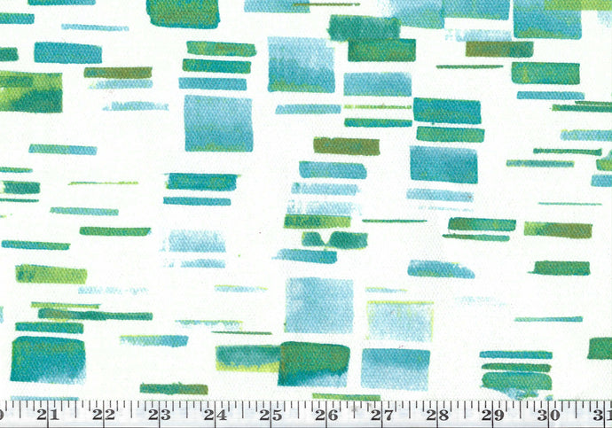 Villa Tile CL Green Drapery Upholstery Fabric by  P Kaufmann