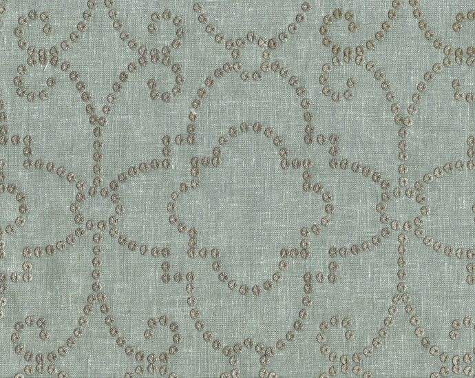 Wow Factor Embroidery CL Moonstone Beaded Drapery Upholstery Fabric by PK Lifestyles