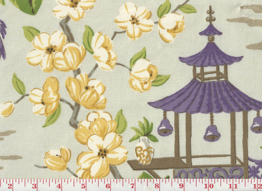 Summer Palace CL Mineral Drapery Fabric by  P Kaufmann 