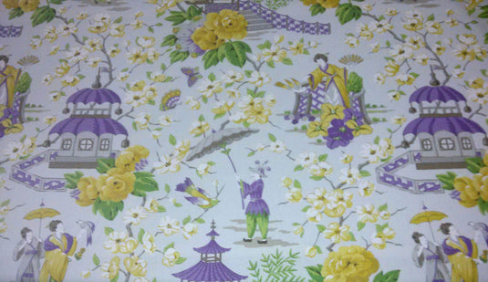 Summer Palace CL Mineral Drapery Fabric by  P Kaufmann 