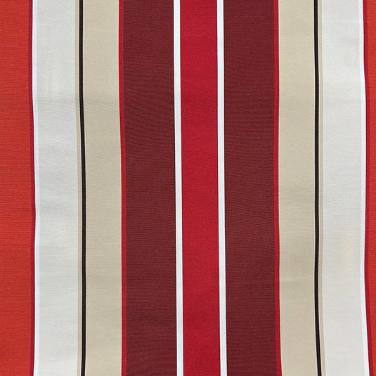 O’Sundeck Stripe Red Linen Outdoor Upholstery Fabric by Sunbrella
