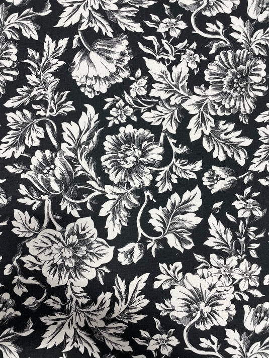 Black best sale drapery fabric