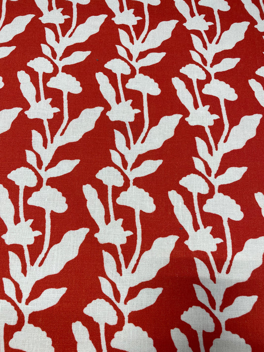 Cerro Floral Red Outdoor Upholstery Fabric by Ralph Lauren
