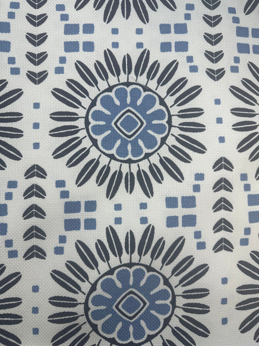 Campania Navy Outdoor Upholstery/Drapery Fabric by Serena Lily