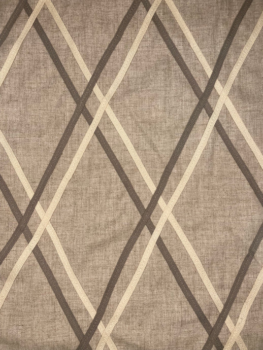 Criss Cross Stone Upholstery/Drapery Fabric