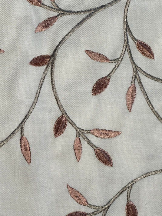 Leaf Sketch Blush Drapery Fabric by Kravet