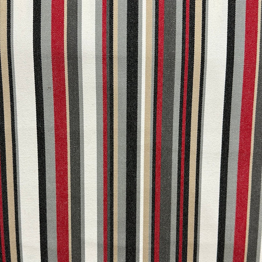 Sunboard Tabby Red Line Outdoor Upholstery Fabric by Sunbrella