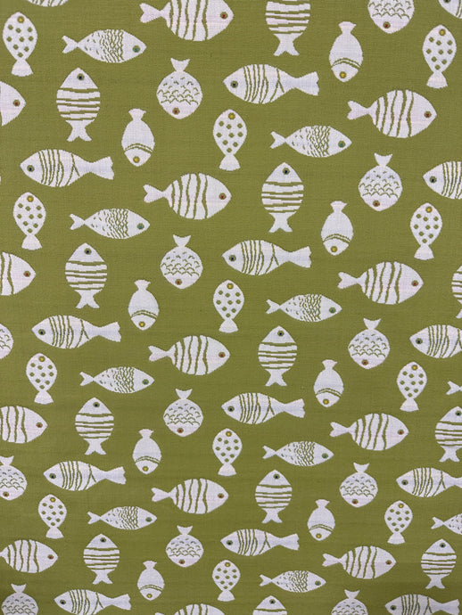 Go Fish Apple Outdoor Fabric by Outdura