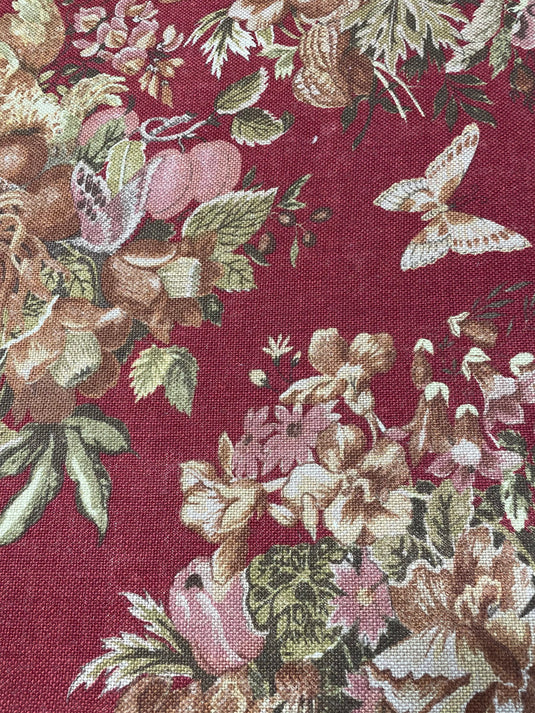 Bannerman Floral CL Bordeaux Drapery Upholstery Fabric by Ralph Lauren