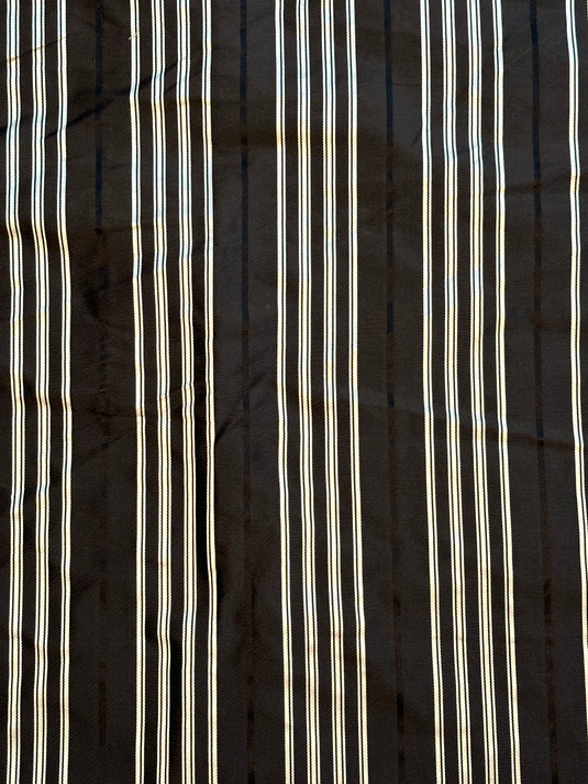 Palantine Silk Stripe Jet Drapery Fabric by Ralph Lauren