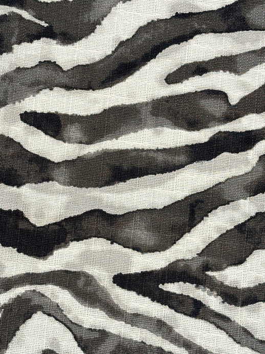 Jungle Cat Ebony Outdoor Upholstery Fabric by P. Kaufman