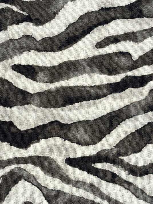 Jungle Cat Ebony Outdoor Upholstery Fabric by P. Kaufman
