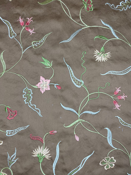 Carters Chocolate Drapery Fabric by Kravet