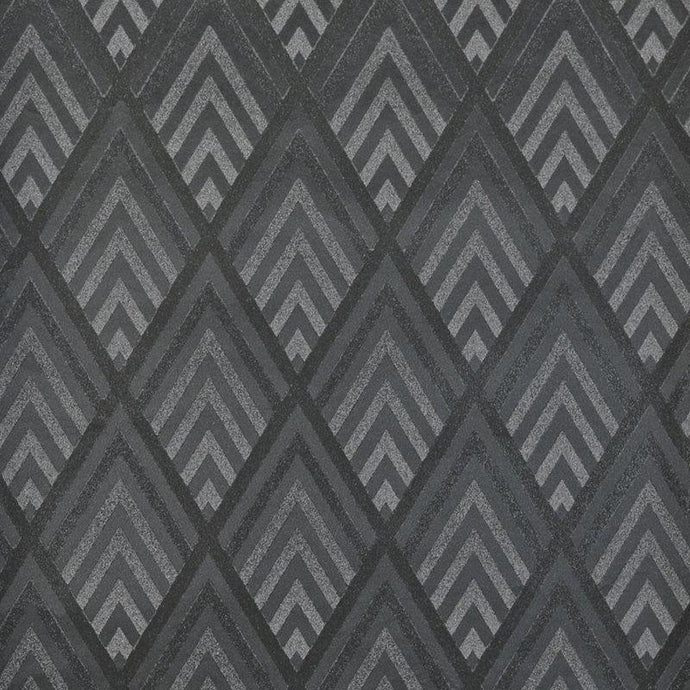 Jazz Age Geometric CL Charcoal Double Roll of Wallpaper  by Ralph Lauren